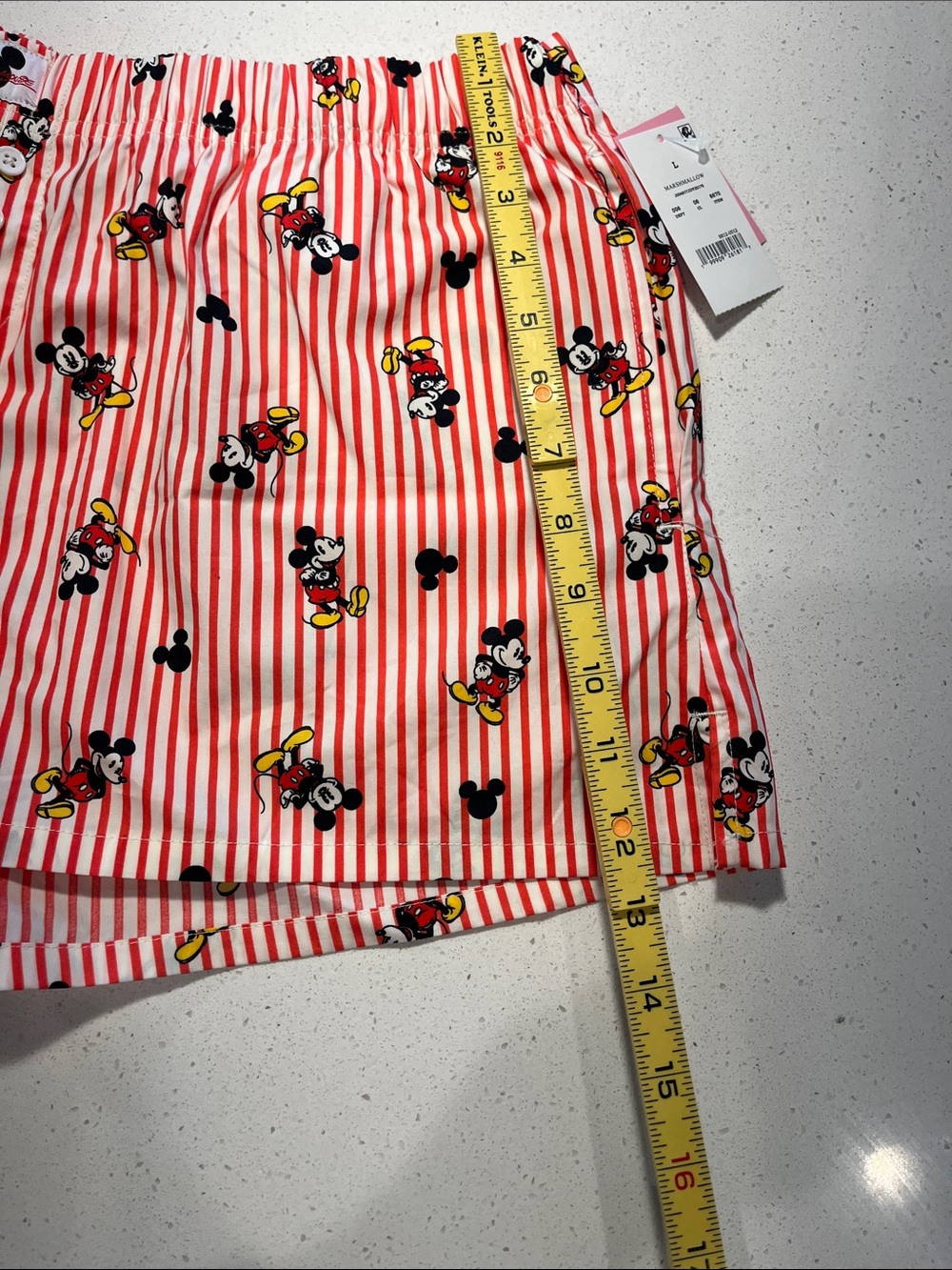 Disney Red Striped Mickey Mouse Cotton Boxer Shorts NWT - Picture 12 of 13